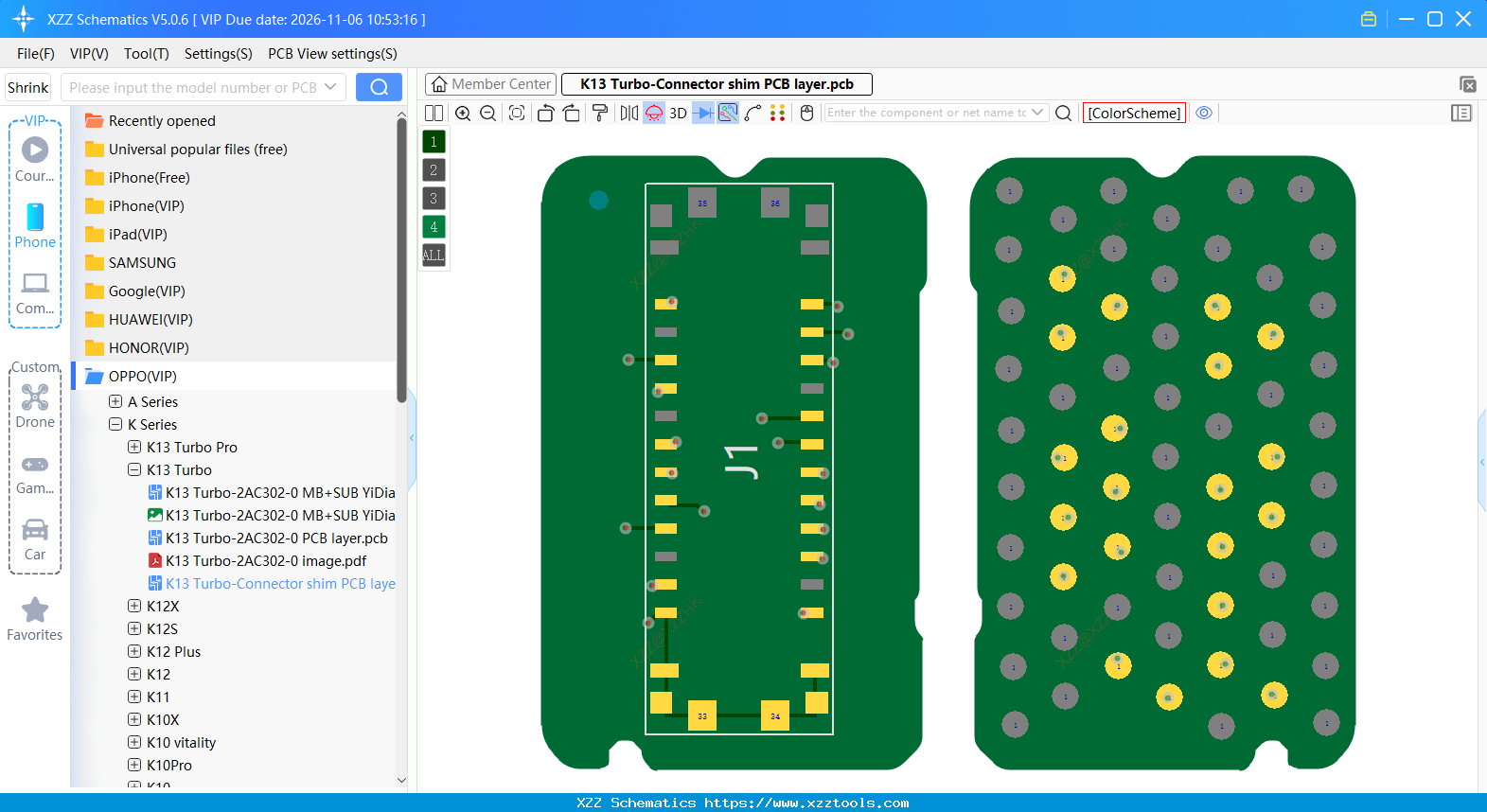 OPPO K13 Turbo-Connector Shim PCB Layer